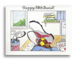 Golfing Fan's 50th Birthday Card